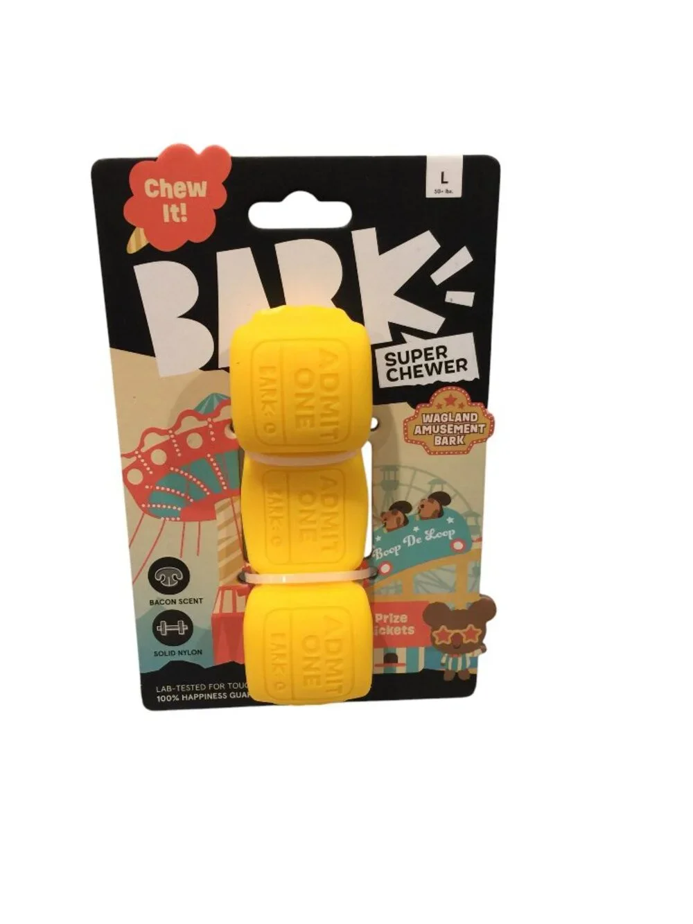 Bark Super Chewer Wagland Amusement Bark PRIZE LICKETS Dog Toy
